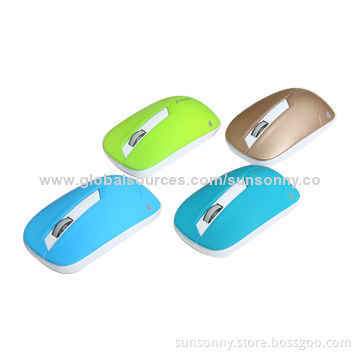 2.4G Slim Wireless Optical Mouse with 3D Button, Mini Nano Receiver